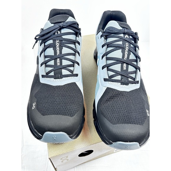 On Cloudrunner Waterproof Men\'s Size 11.5 - Black | Tide NIB Blue main image 4
